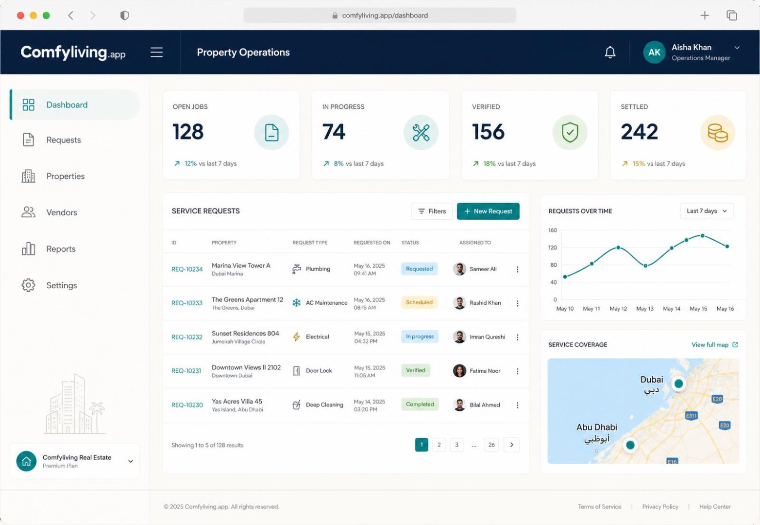 Comfyliving product dashboard