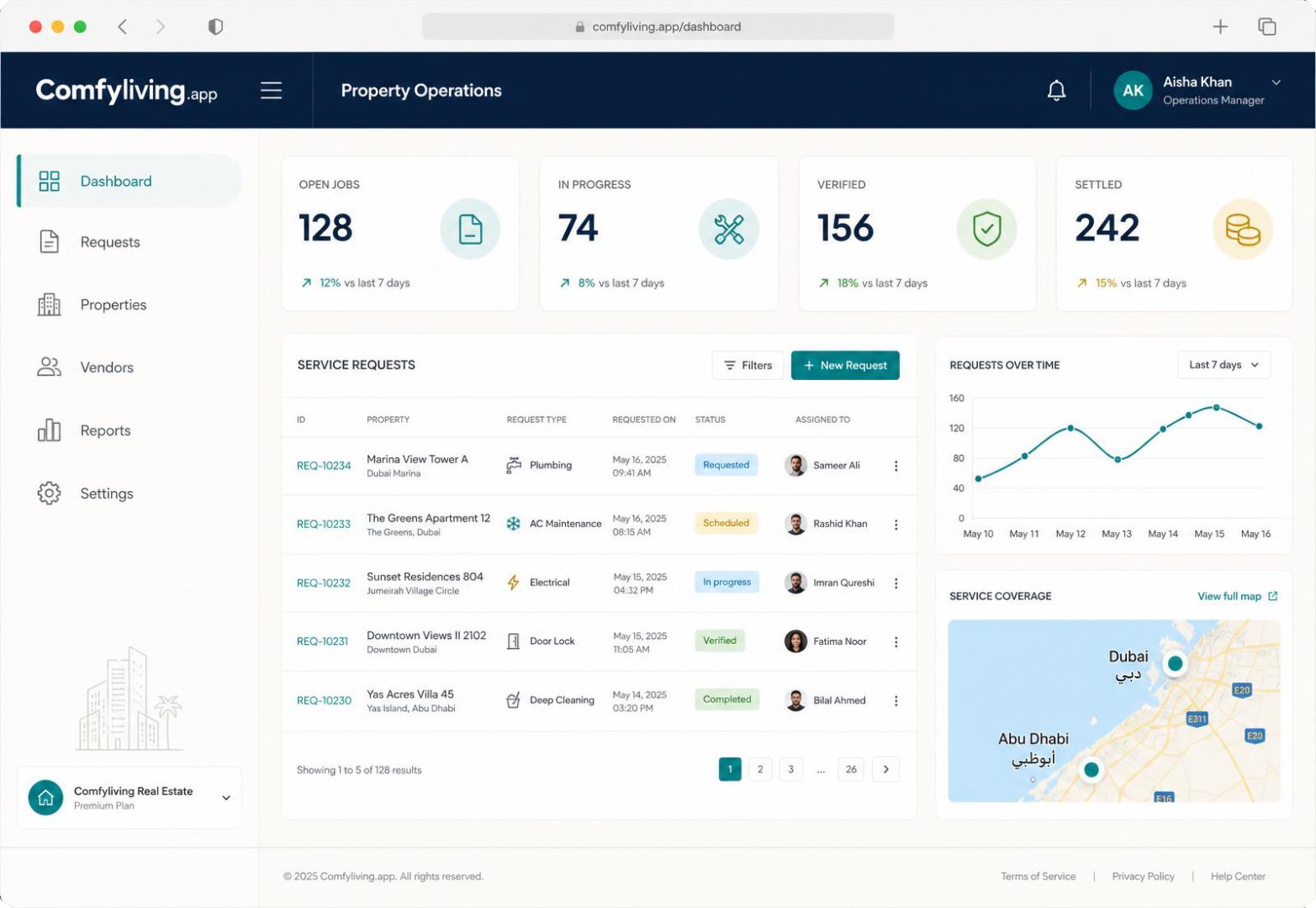Comfyliving product dashboard
